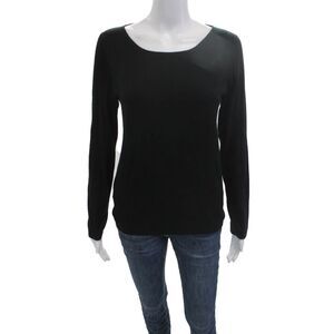Tse Unisex Pullover Black 90% Cashmere Blend Round Neck Long Sleeve Size M